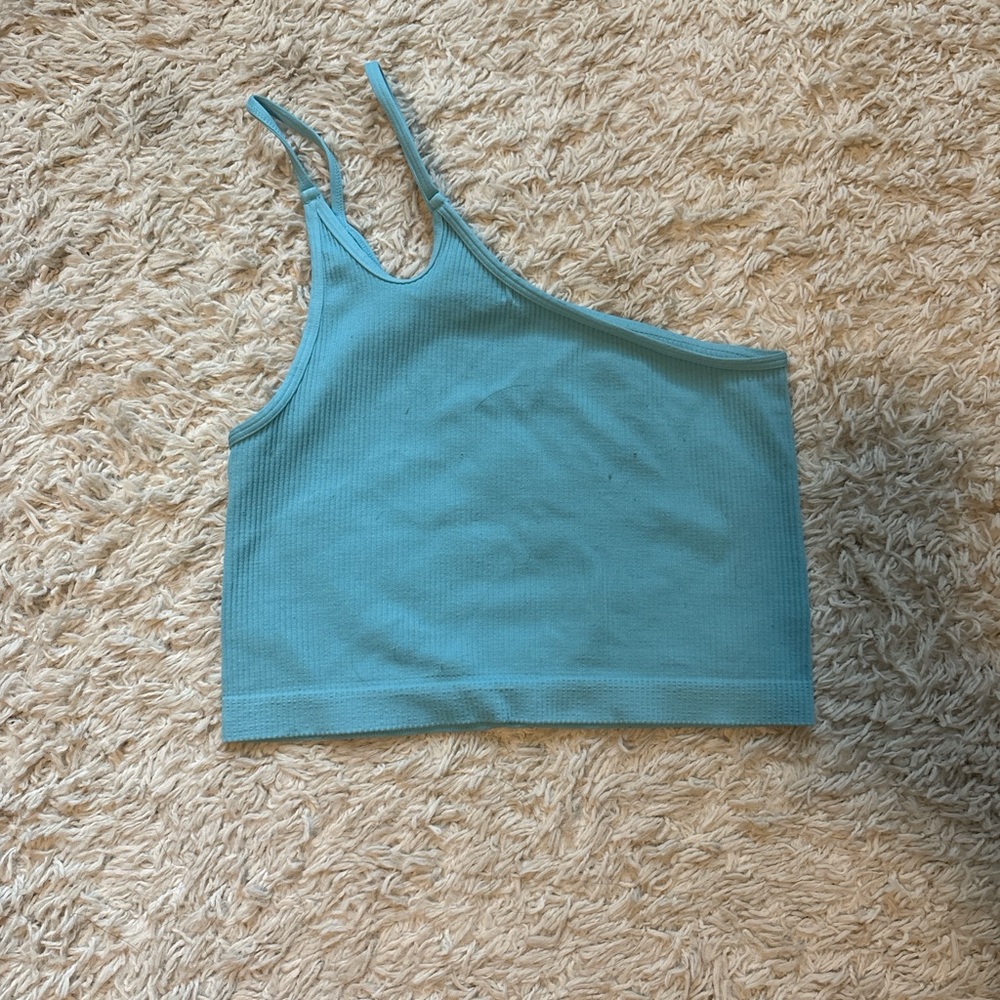 MAC Cosmetics Aqua Asymmetrical Crop Top